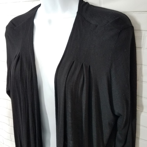 M&S Woman Black Open Cardigan Long Sleeve Top - Picture 3 of 5